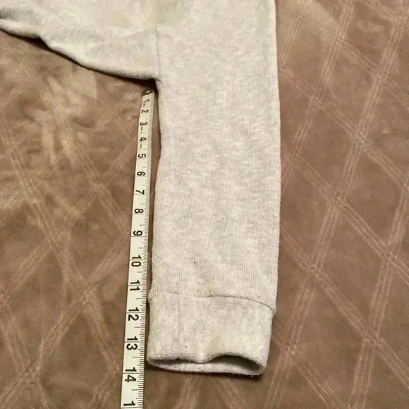 Club Monaco Grey Crop Sweatshirt with 3/4 Bat Wing Sleeves in Size XS. - Picture 9 of 9